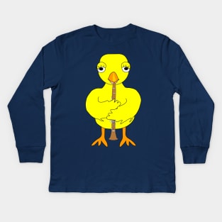 Clarinet Chick Kids Long Sleeve T-Shirt